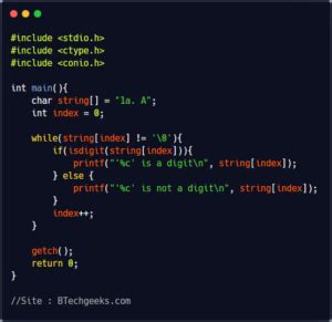 c isdigit|c program check if getch is digit.